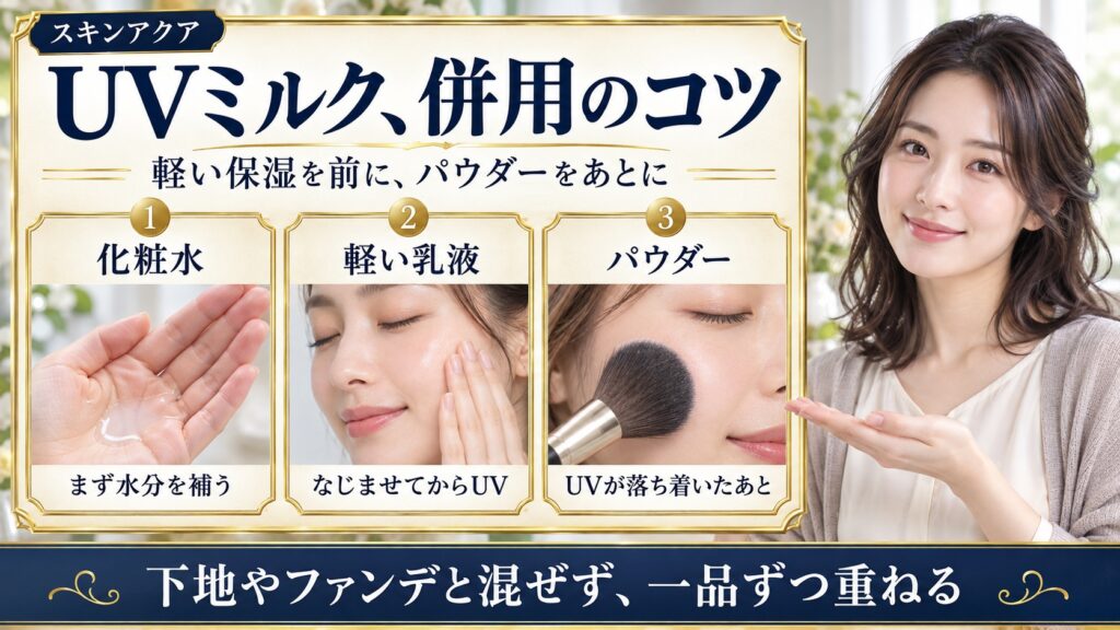 スキンアクアスーパーモイスチャーミルクの併用術！相性抜群な毛穴ケア