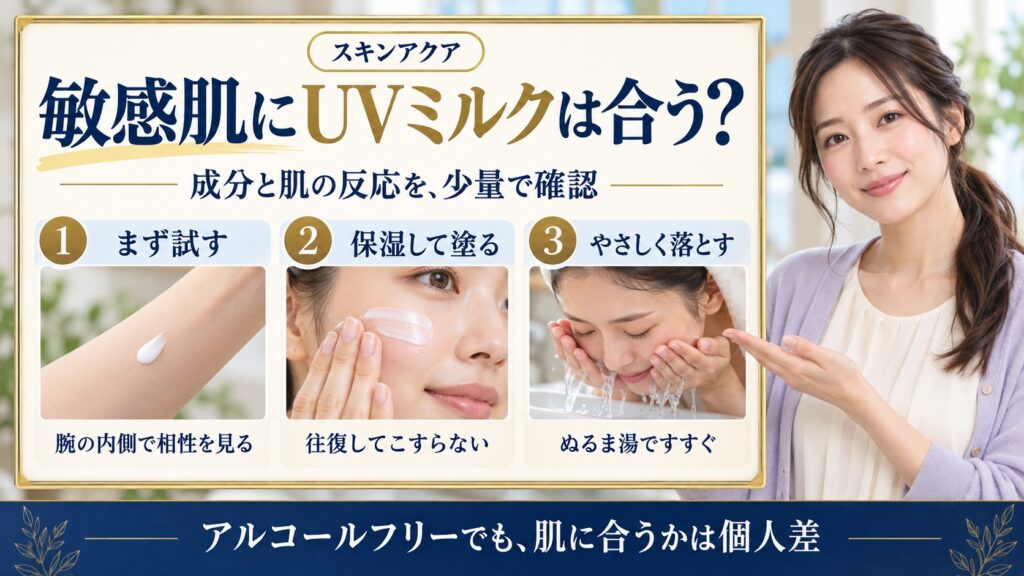 スキンアクアスーパーモイスチャーミルクは敏感肌に合う？毛穴ケア術