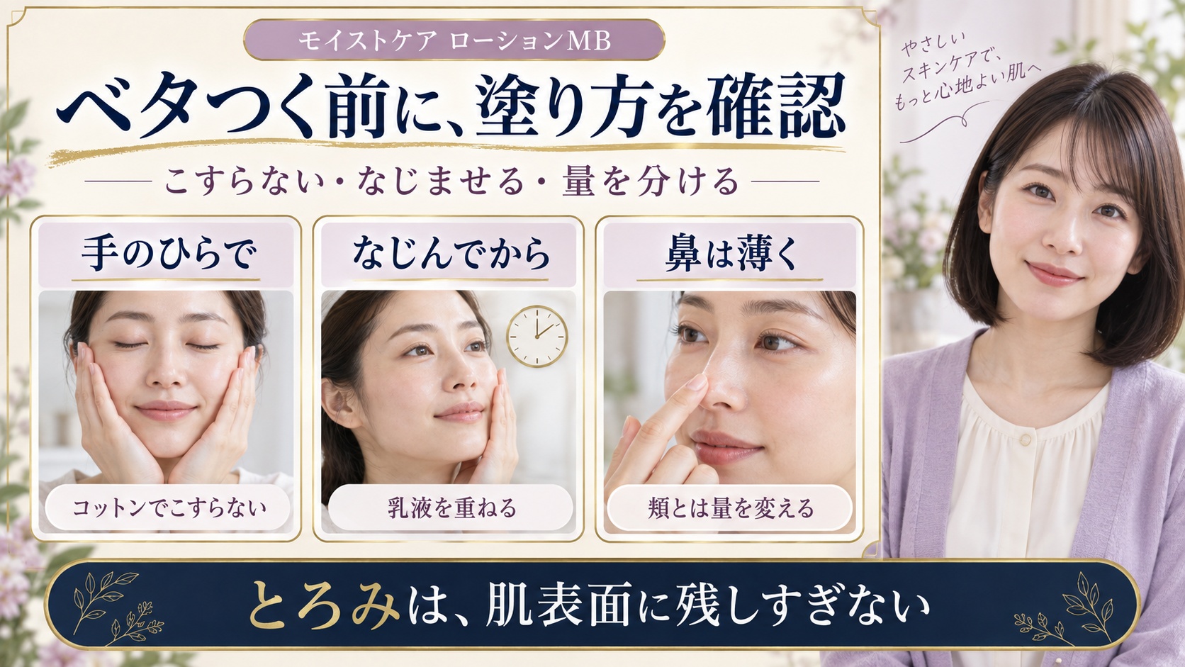 dプログラムモイストケア化粧水の注意点!ニキビやベタつき予防法