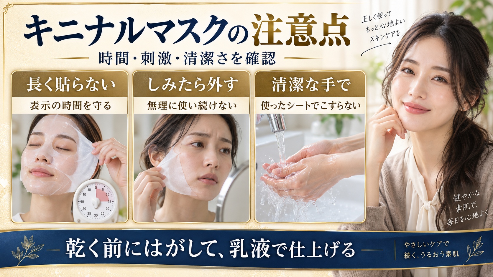 キニナルマスクの注意点
