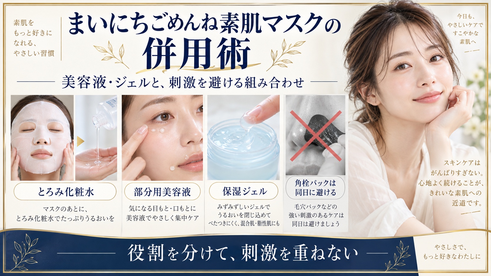 まいにちごめんね素肌マスクの併用術！重ねる順番とNGな組み合わせ