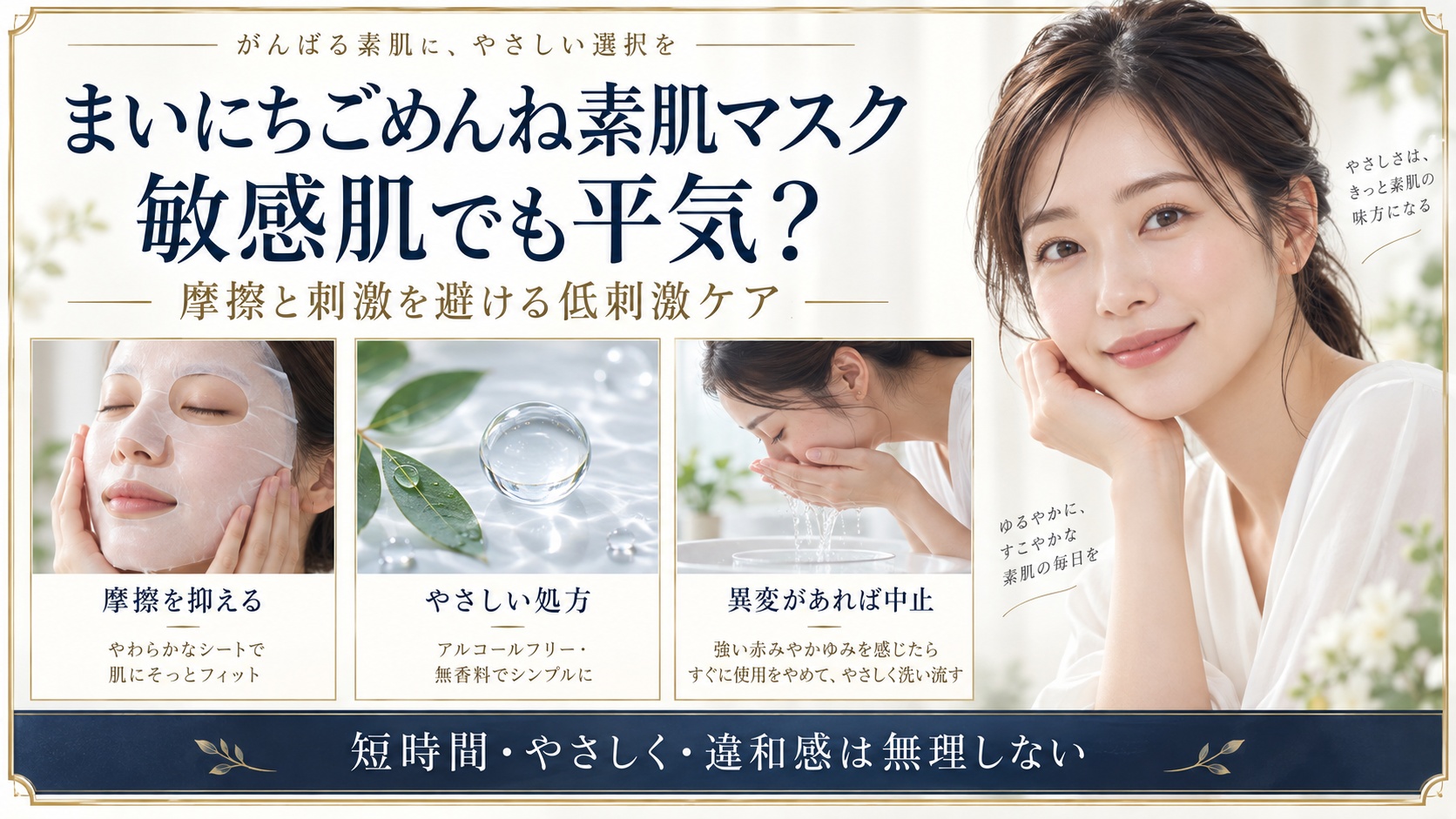 まいにちごめんね素肌マスクは敏感肌でも？貼る前の確認ポイント