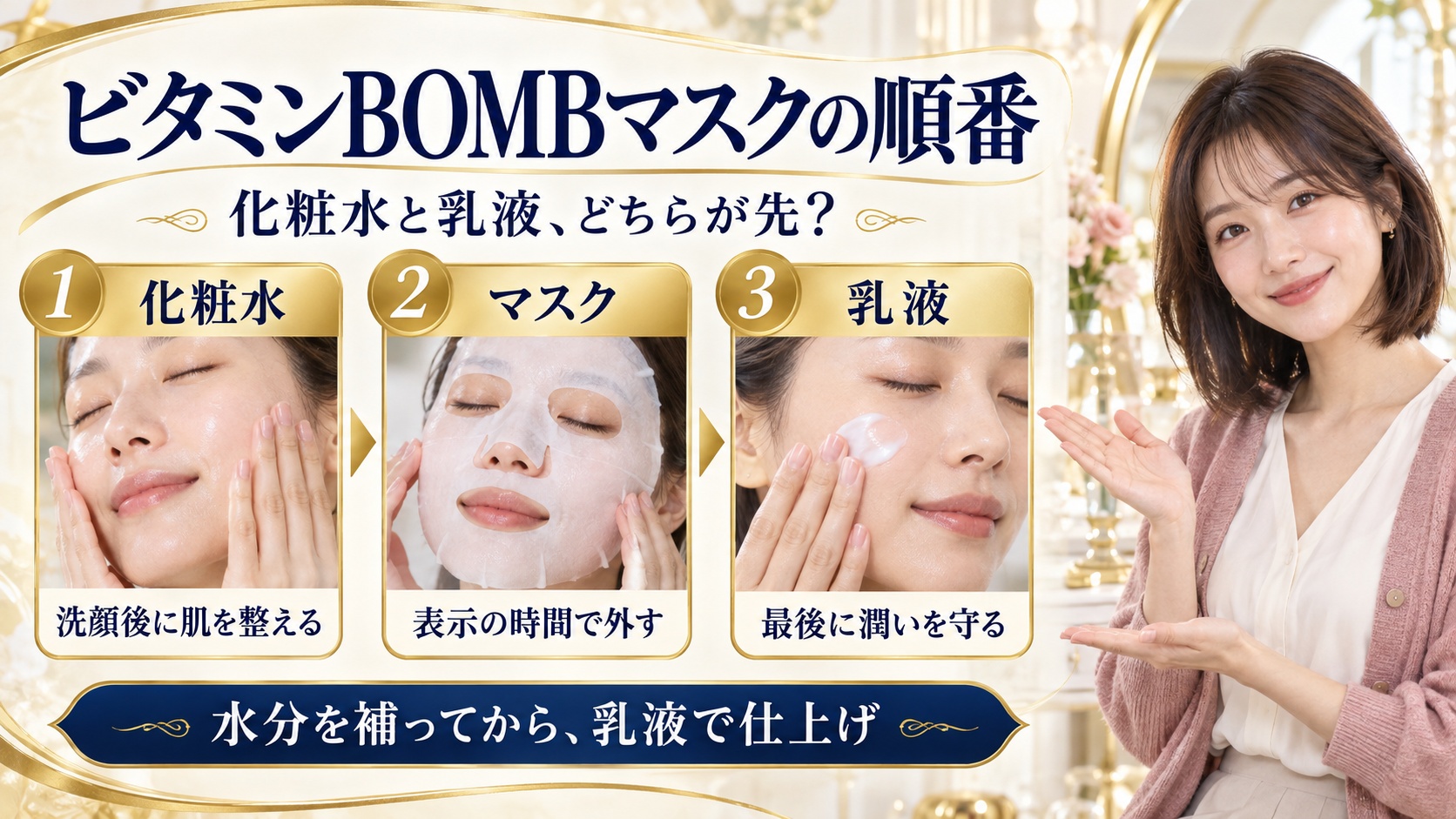ビタミンBOMBマスクの順番
