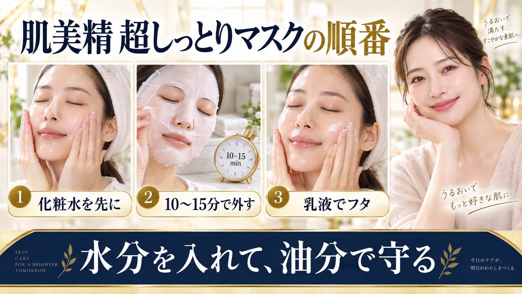 肌美精 超しっとりマスクの順番