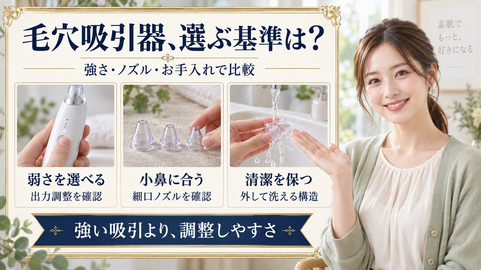 毛穴吸引器、選ぶ基準は？