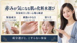 赤みが気になる肌の化粧水選び