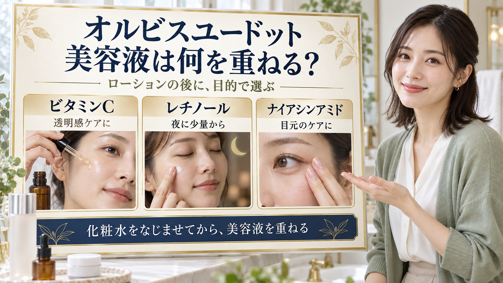オルビスユードットエッセンスローションと相性の良い併用成分