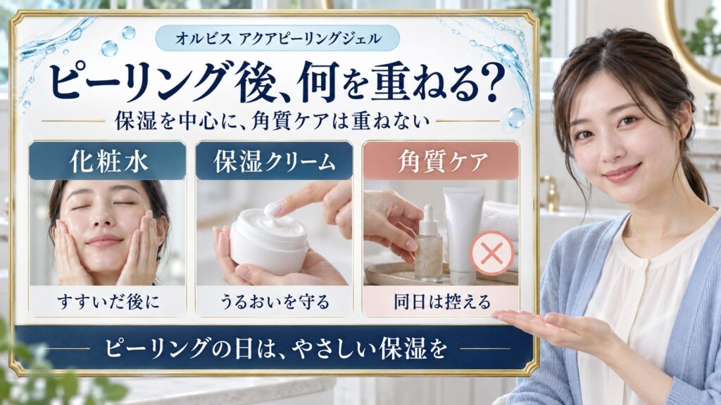 オルビスアクアピーリングジェルの併用術！角質ケアの重ね方と間隔