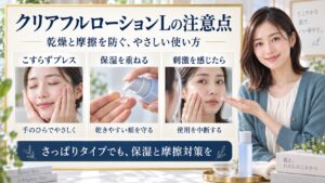 クリアフル ローションLの注意点｜量・触れ方・衛生面の見直し