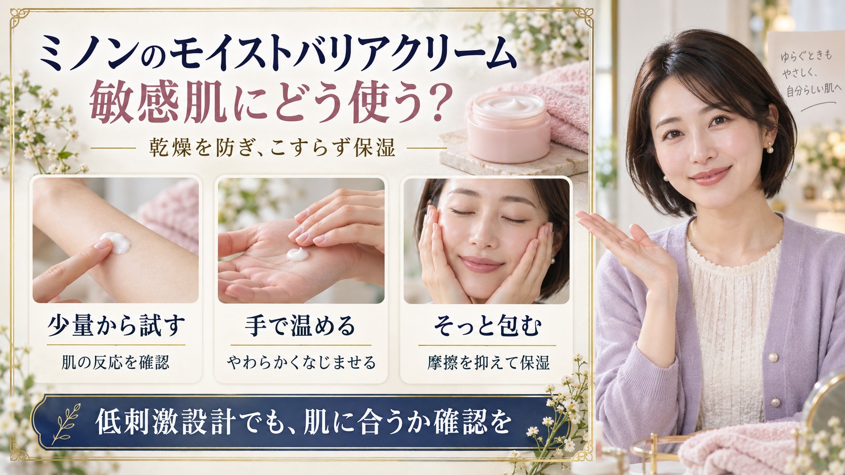 ミノンアミノモイストのモイストバリアクリームは敏感肌に良い?