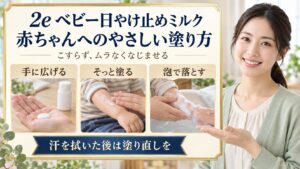 2eドゥーエベビー日やけ止めミルクの使い方！赤ちゃんの正しい塗り方
