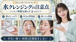 ビフェスタ水クレンジングブライトアップの注意点！肌荒れ予防の知識
