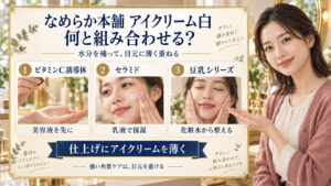なめらか本舗アイクリーム白の組み合わせ！相性の良いスキンケア