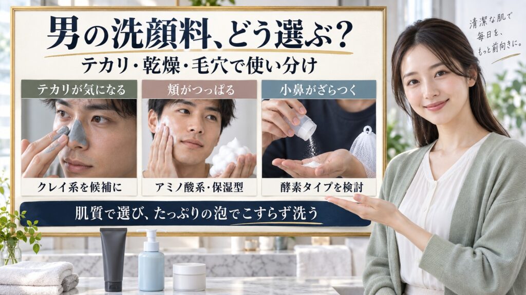 男の洗顔料はどう選ぶ？皮脂と毛穴を落とすおすすめの選び方と洗い方