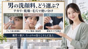 男の洗顔料はどう選ぶ？皮脂と毛穴を落とすおすすめの選び方と洗い方