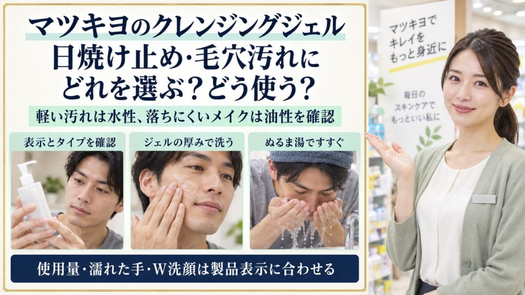 マツキヨクレンジングジェルの選び方！毛穴汚れを落とす正しい使い方