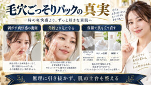毛穴ごっそりパックの真実と肌を守るケアを解説するBeauty Board