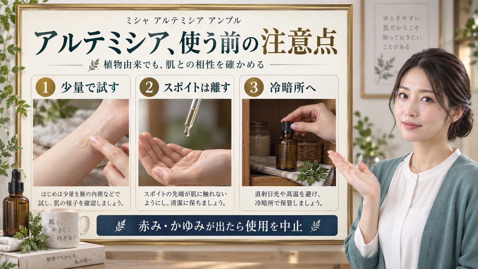 ミシャアルテミシアアンプルの注意点！肌荒れと偽物を防ぐ使用ルール