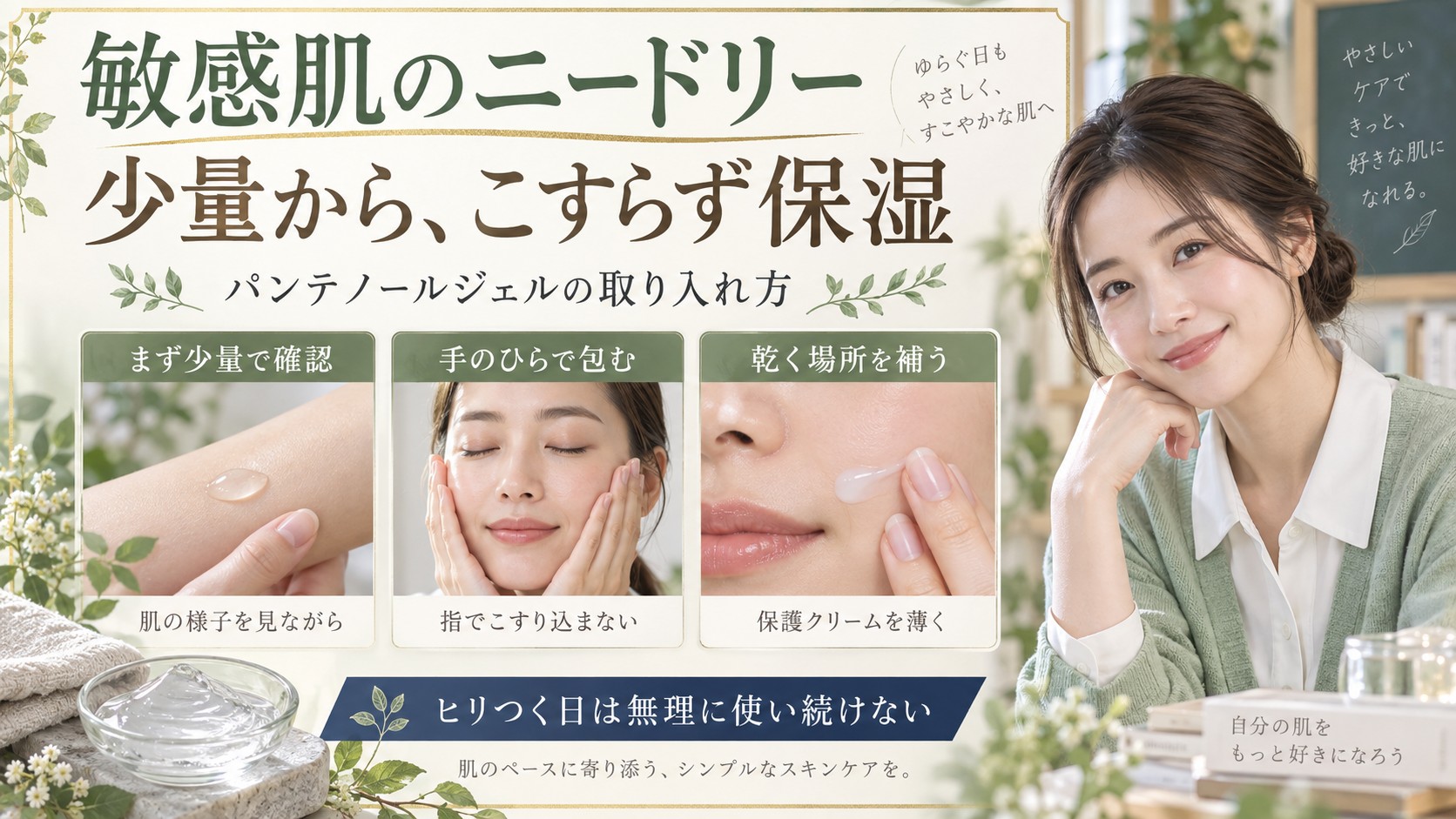 ニードリー ジェルクリーム敏感肌！赤みと乾燥防ぐ低刺激ケア