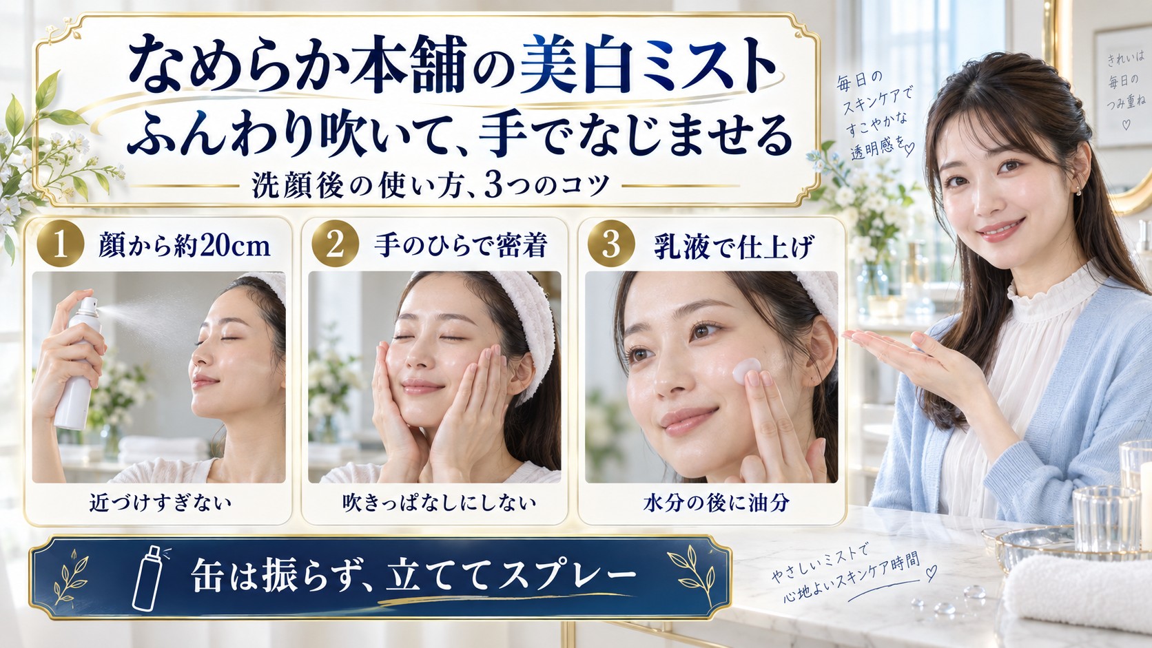 豆乳イソフラボン美白ミスト使い方！微細噴射で澄み渡る肌へ