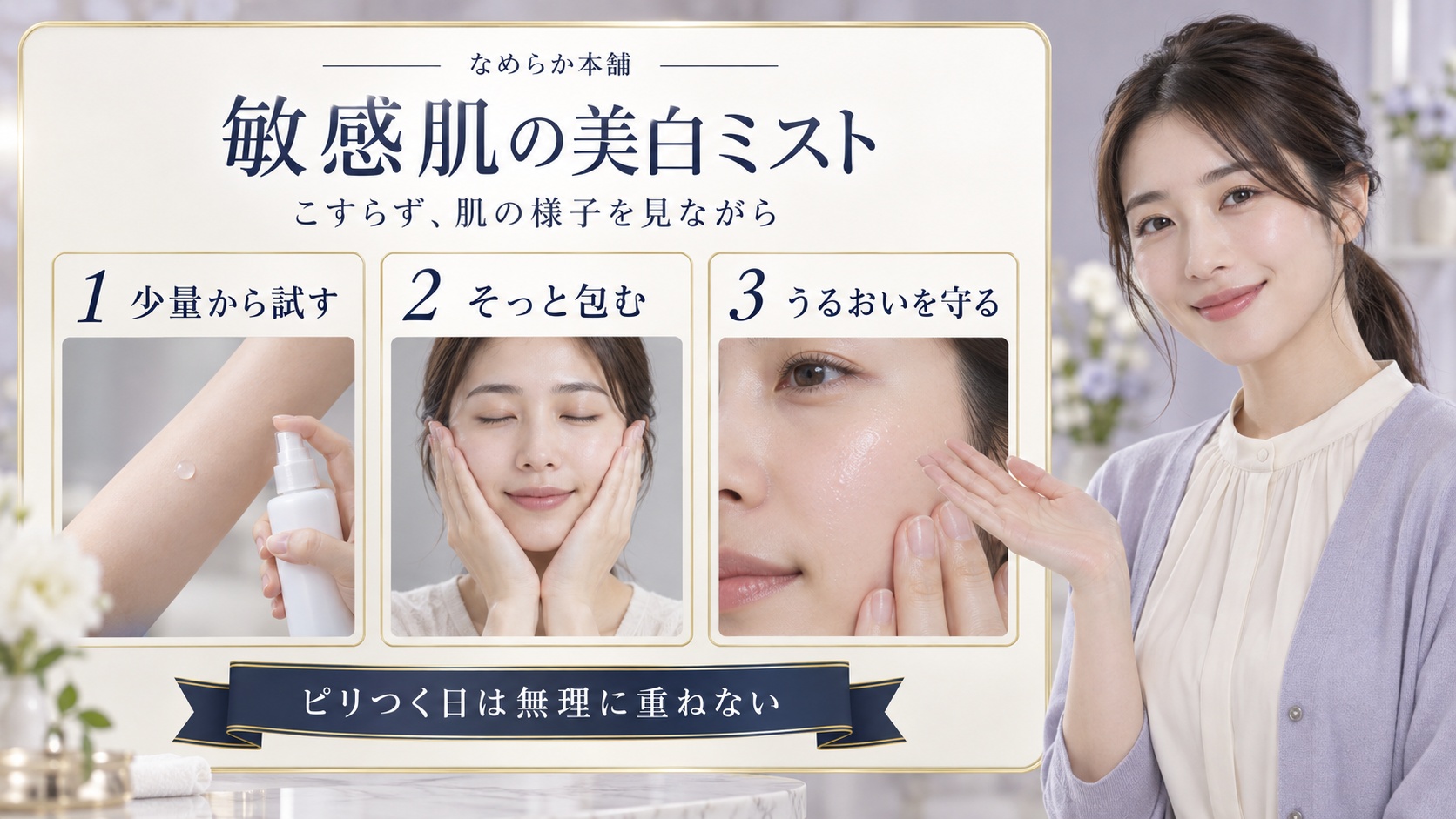 豆乳イソフラボン美白ミスト敏感肌！赤みと刺激防ぐ低刺激ケア