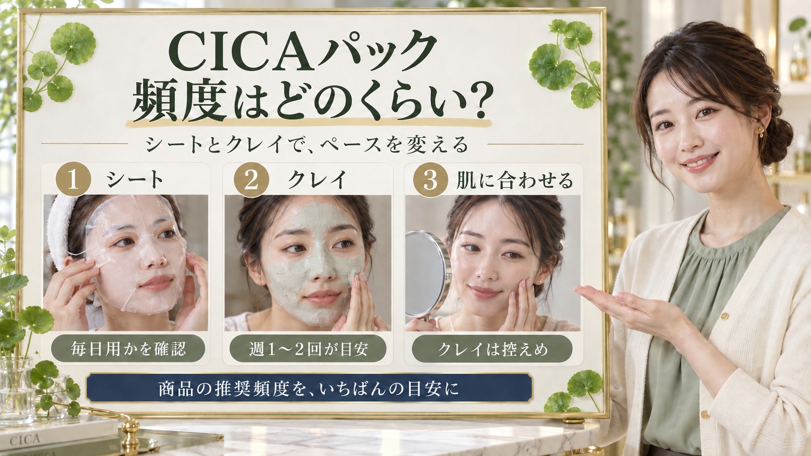 CICAパックの頻度はどのくらい?シートとクレイ別の使い方の目安