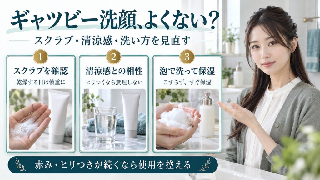 ギャツビーの洗顔はよくない？肌に合わない原因と選び方のポイント